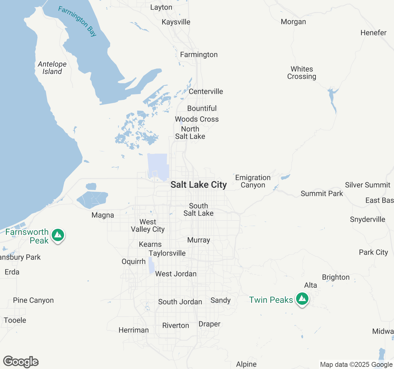 Map of Salt Lake City