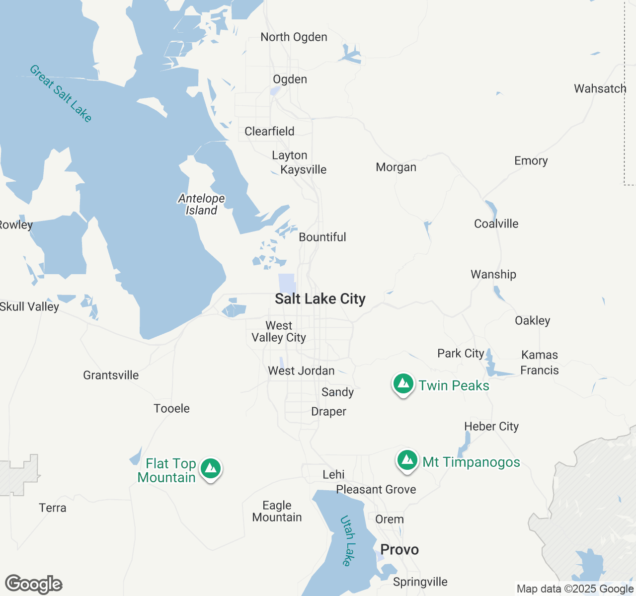 Map of Salt Lake City